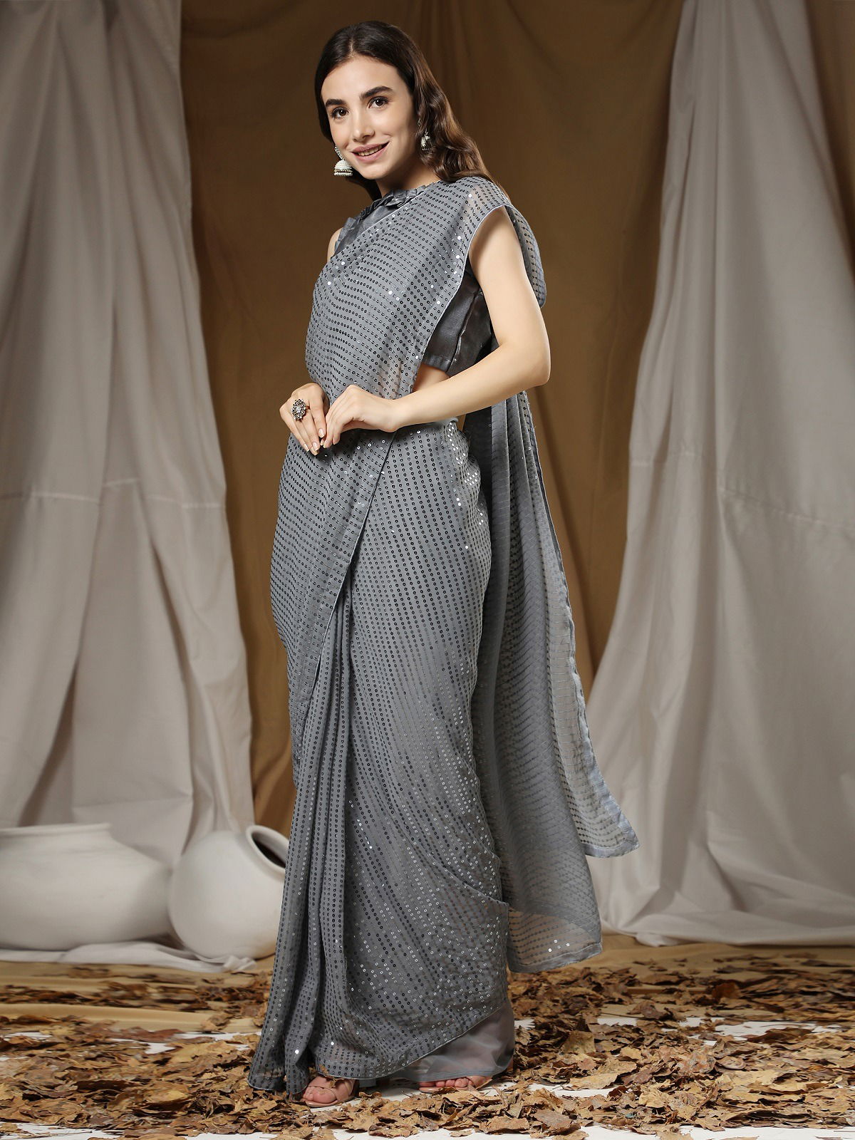 Aab Sequence Party Wear Saree Catalog
